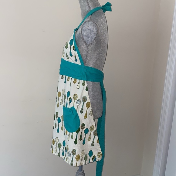 Threshold Decorative Spoon Motif Cooking Apron Blue - Picture 5 of 11